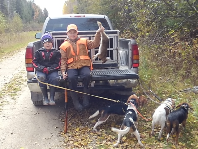 boys rabbit hunting