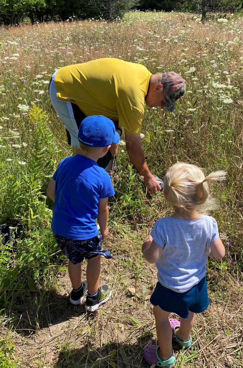 Grandpa Mike with Grandchildren